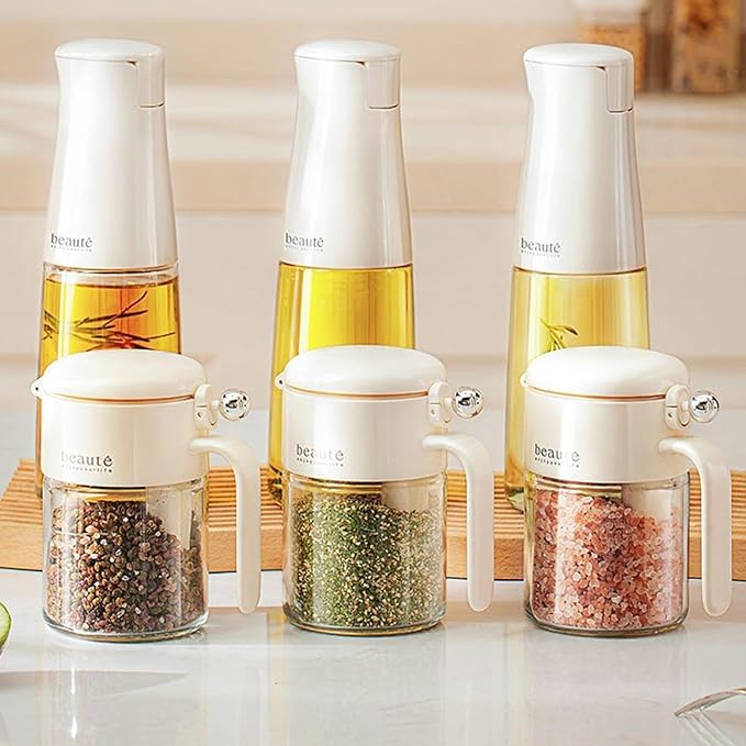 (pack of 6 Container)Spice Jar Compact Premium Seasoning Bottle Multifunction Seasoning Container White|Home & Garden|Kitchen, Dining & Bar|Kitchen Storage & Organization|Spice Jars & Racks
