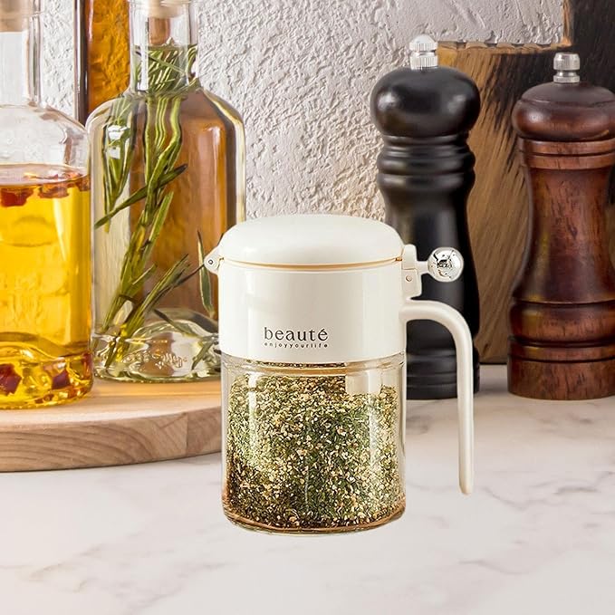 (pack of 6 Container)Spice Jar Compact Premium Seasoning Bottle Multifunction Seasoning Container White|Home & Garden|Kitchen, Dining & Bar|Kitchen Storage & Organization|Spice Jars & Racks