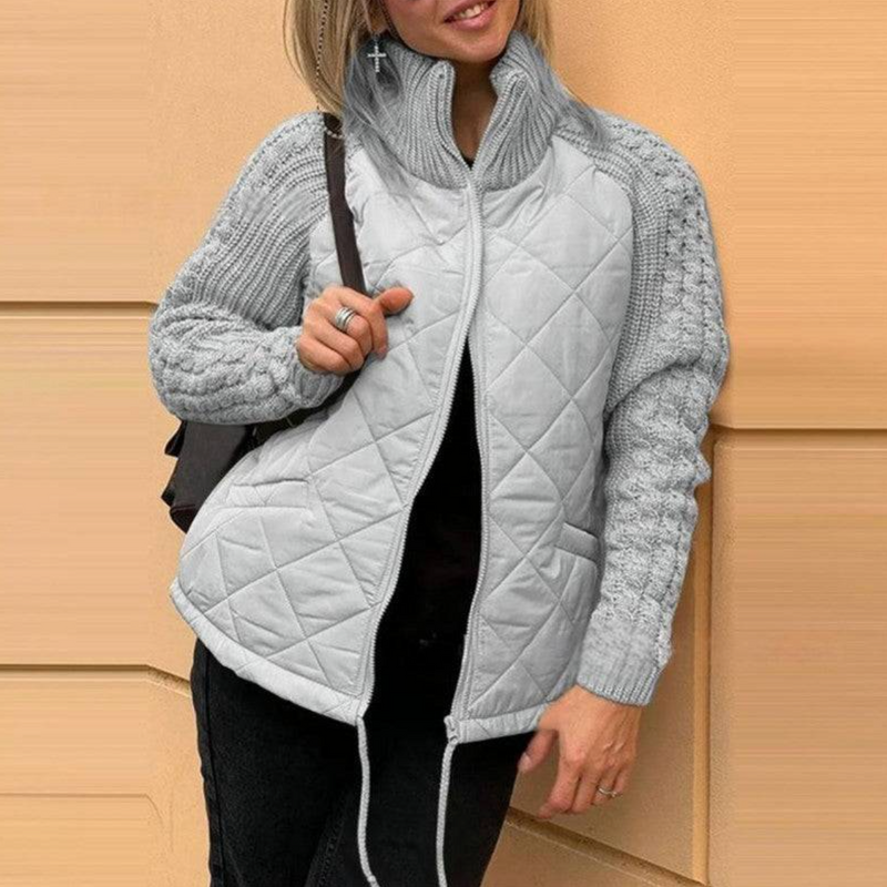 【🔥2025 New Products】🌈Women's Patchwork Knitted Down Jacket